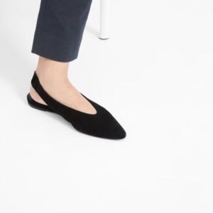 Everlane slingback suede shoe